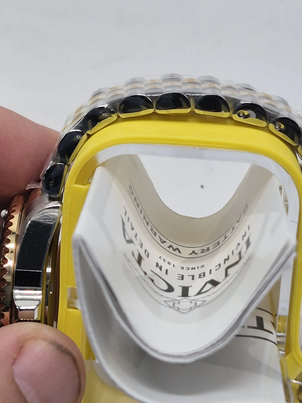 Woman Invicta Two-Tone Gold & Silver Professional Dive Watch - Black Dial